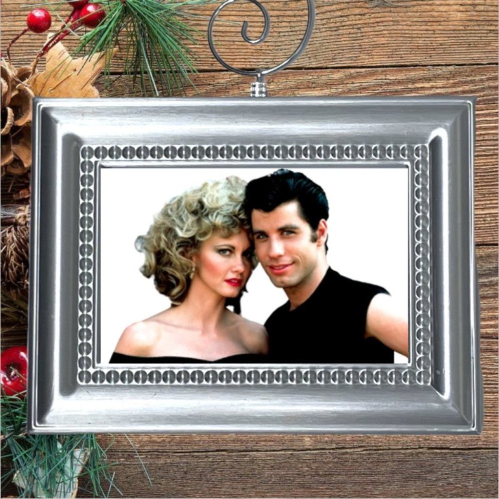 Grease Movie John Travolta & Olivia Newton John Christmas Tree Ornament